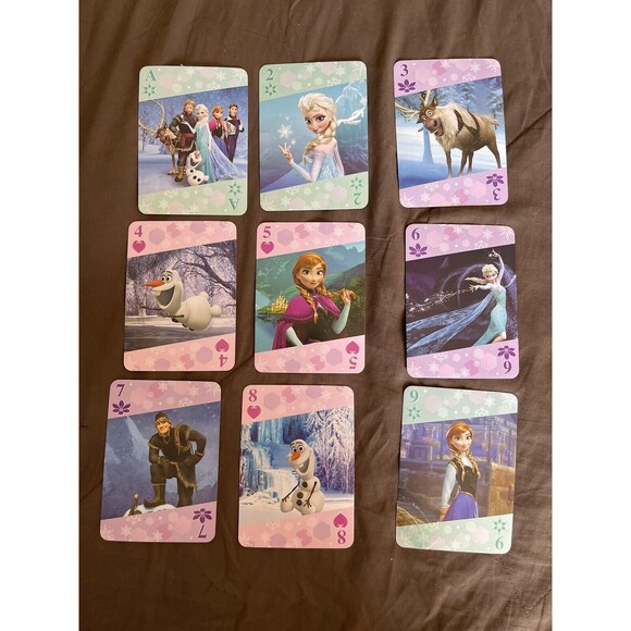 Disney FROZEN PLAYING CARDS Anna & Elsa JUMBO  Kids Childrens Card Game Deck 54 - Picture 8 of 12